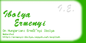 ibolya ermenyi business card